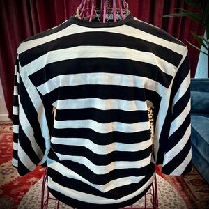 Who What Wear Monochrome Striped Top